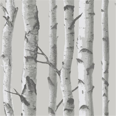 DOBA-BNT Mountain Birch Grey Peel & Stick Wallpaper SA2532177